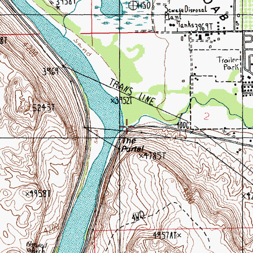 Topographic Map of Mill Creek, UT