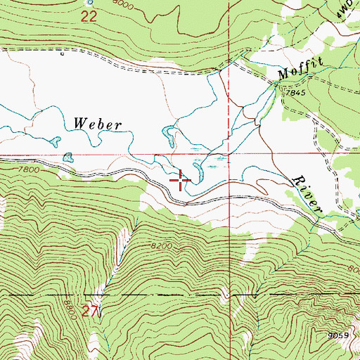 Topographic Map of Moffit Creek, UT