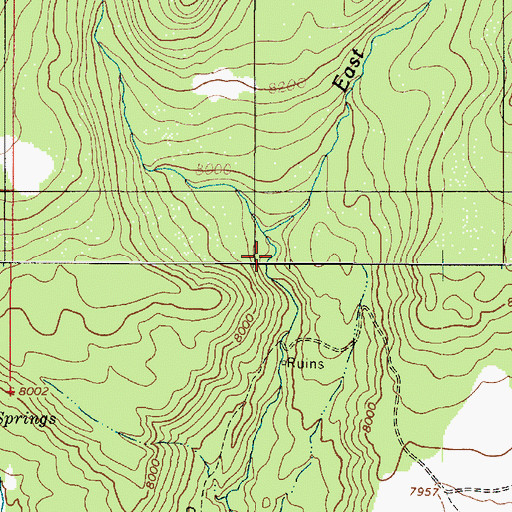 Topographic Map of Moosman Draw, UT
