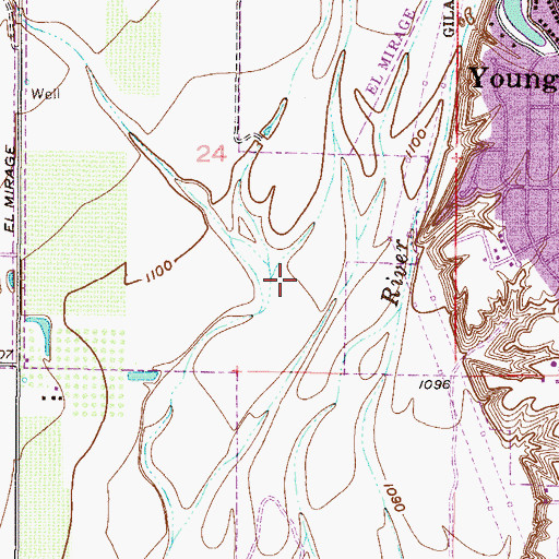 Topographic Map of El Mirage Industrial Land Fill, AZ
