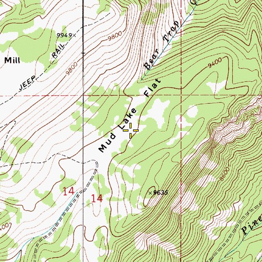 Topographic Map of Mud Lake Flat, UT