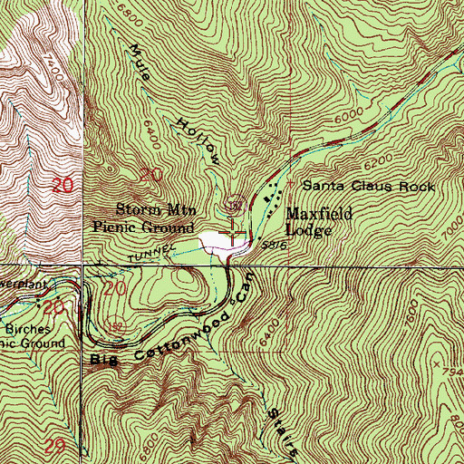 Topographic Map of Mule Hollow, UT
