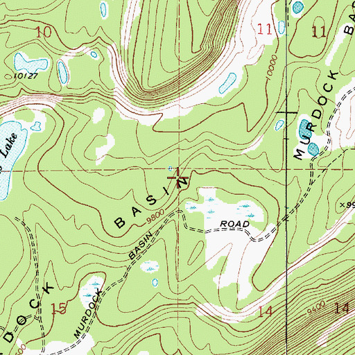 Topographic Map of Murdock Basin, UT