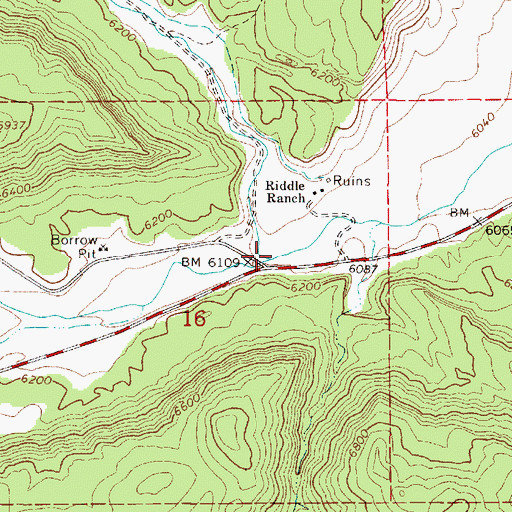Topographic Map of North Creek, UT