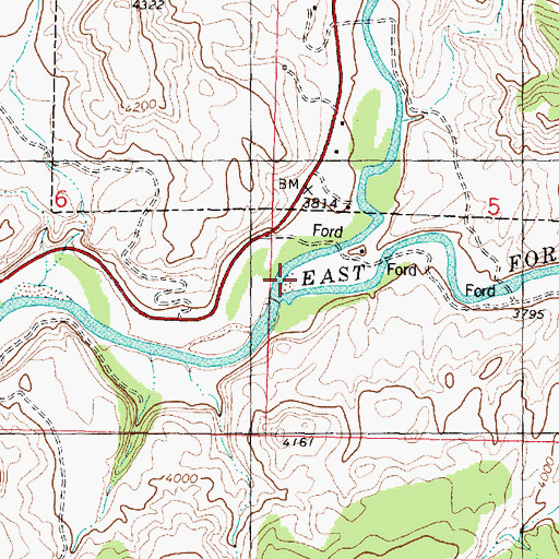 Topographic Map of North Fork Virgin River, UT