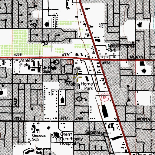 Topographic Map of Orem Station, UT