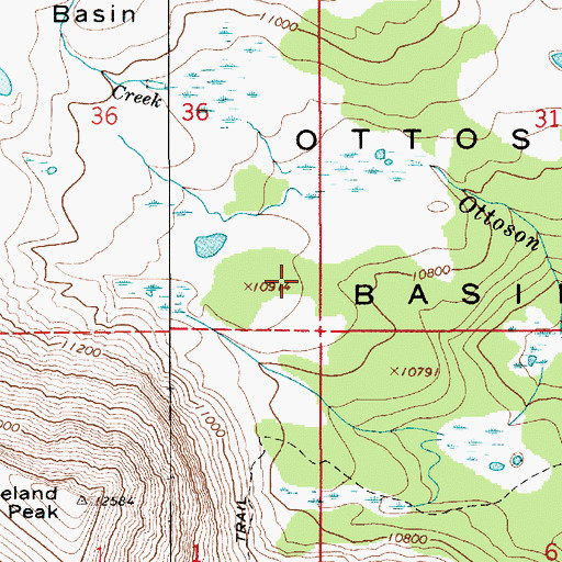 Topographic Map of Ottoson Basin, UT