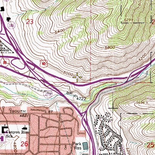 Topographic Map of Parleys Canyon, UT