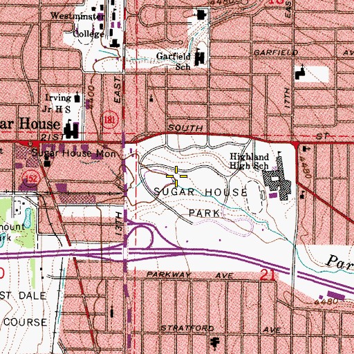 Topographic Map of Parleys Creek, UT
