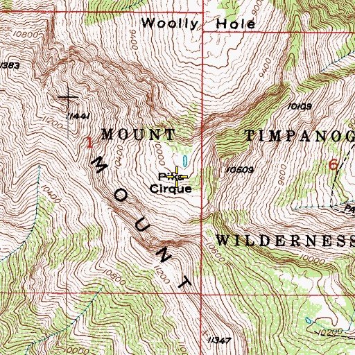 Topographic Map of Pika Cirque, UT