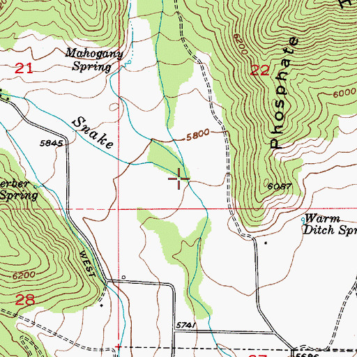 Topographic Map of Pine Creek, UT