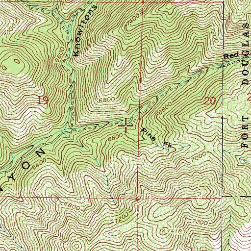 Topographic Map of Pine Fork, UT