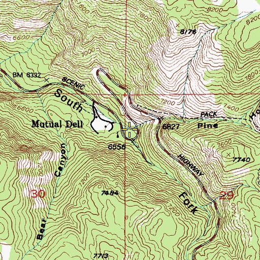 Topographic Map of Pine Hollow, UT