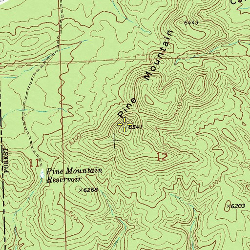 Topographic Map of Pine Mountain, UT