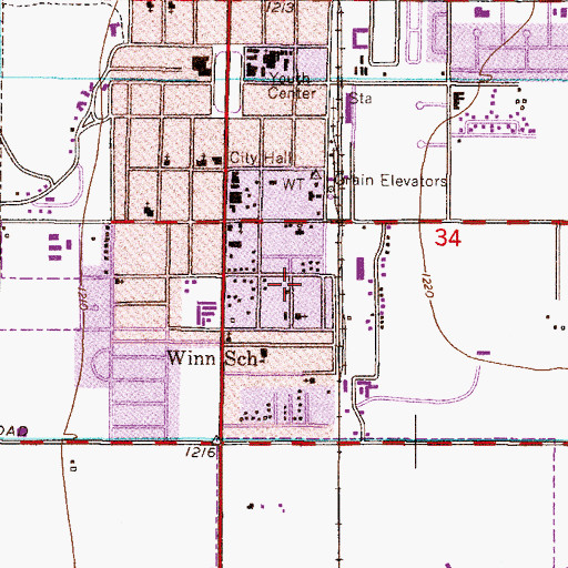 Topographic Map of Elgin Park, AZ