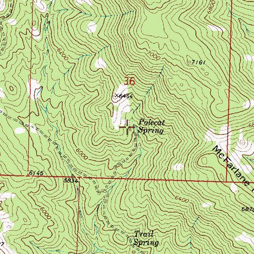 Topographic Map of Polecat Spring, UT