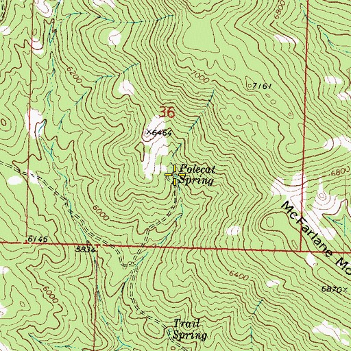 Topographic Map of Polecat Spring, UT
