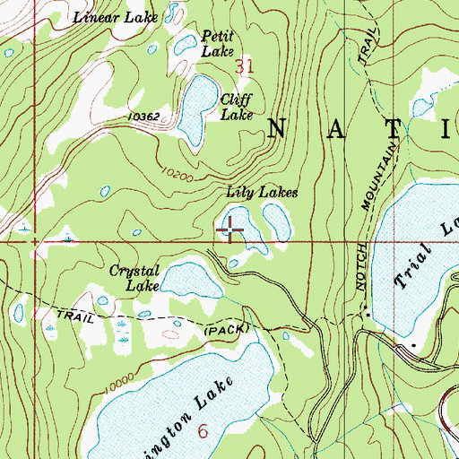 Topographic Map of Ponds Lake, UT