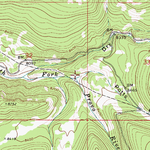Topographic Map of Potts Hollow, UT