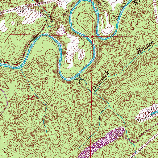 Topographic Map of Poole Ford, AL