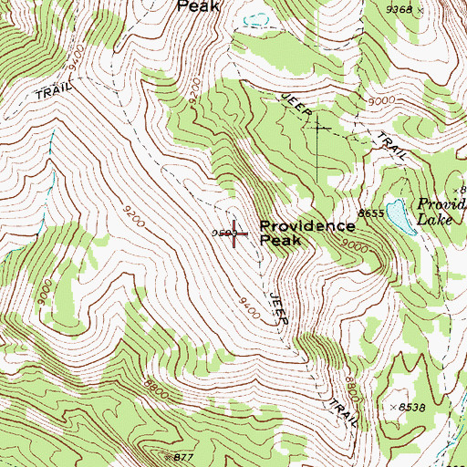 Topographic Map of Providence Peak, UT