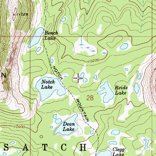 Topographic Map of Reids Lake, UT
