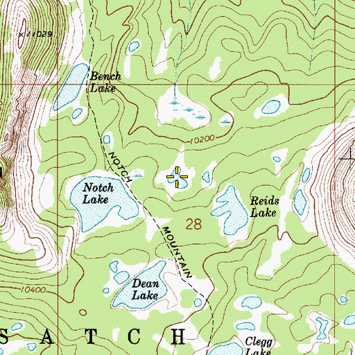 Topographic Map of Reids Lake, UT