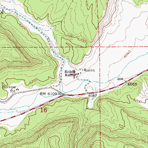 Topographic Map of Riddle Ranch, UT