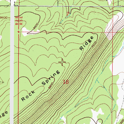 Topographic Map of Rock Spring Ridge, UT