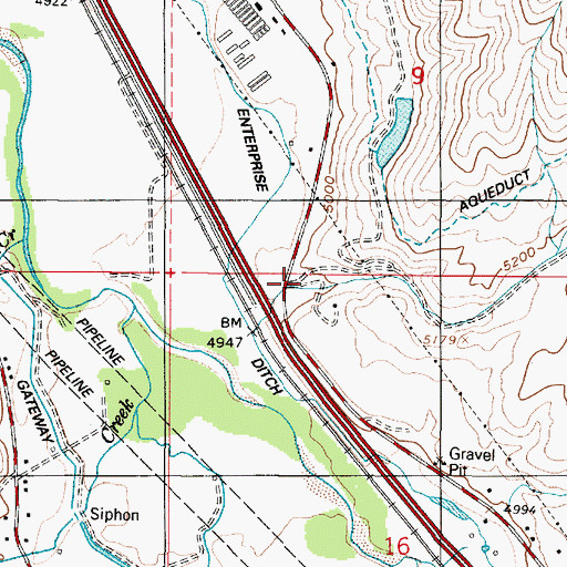 Topographic Map of Roswells Canyon, UT