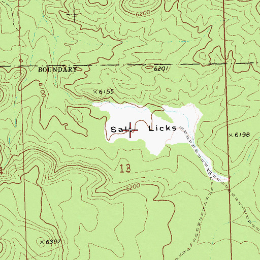 Topographic Map of Salt Licks, UT