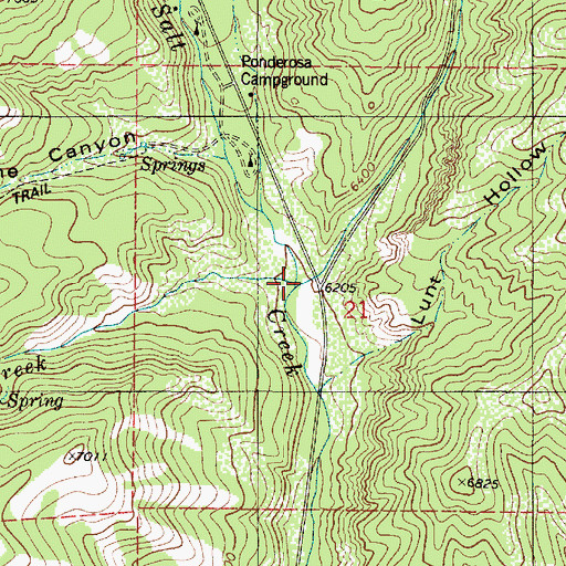 Topographic Map of Salt Spring Creek, UT