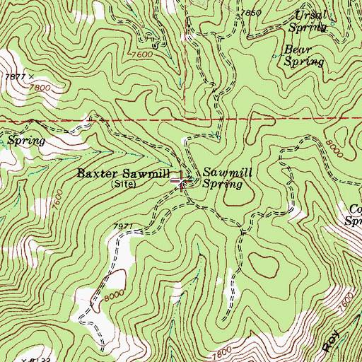 Topographic Map of Sawmill Spring, UT