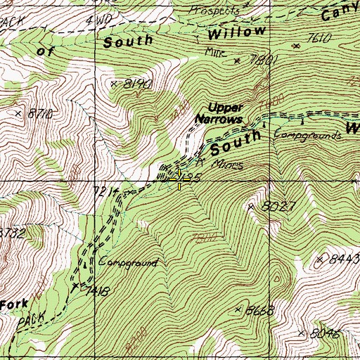 Topographic Map of Silver Drum Mine, UT