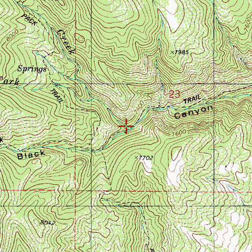Topographic Map of Slab Creek, UT