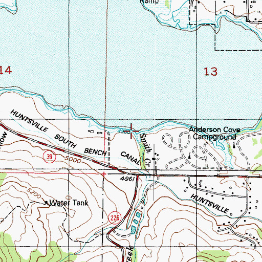 Topographic Map of Smith Creek, UT