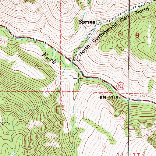 Topographic Map of South Cottonwood Canyon, UT