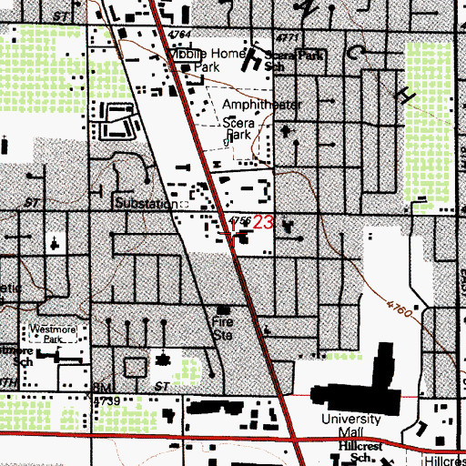 Topographic Map of Spencer School, UT