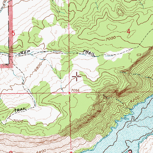 Topographic Map of Spring Creek, UT