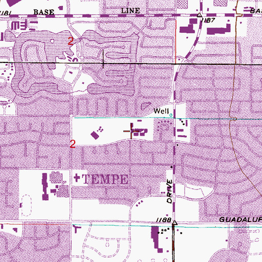 Topographic Map of Fees College Preparatory Middle School, AZ