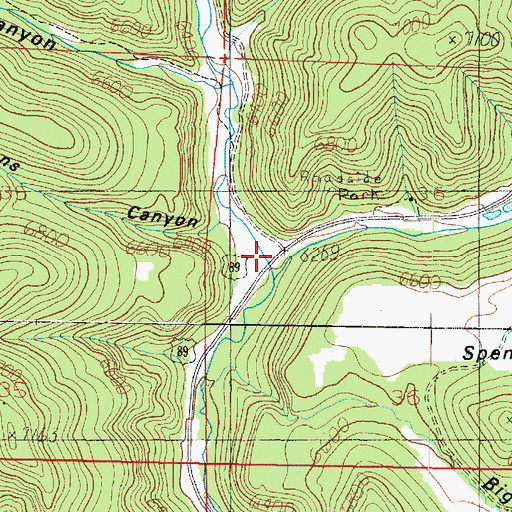 Topographic Map of Stout Canyon, UT