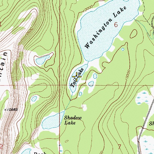 Topographic Map of Tail Lake, UT
