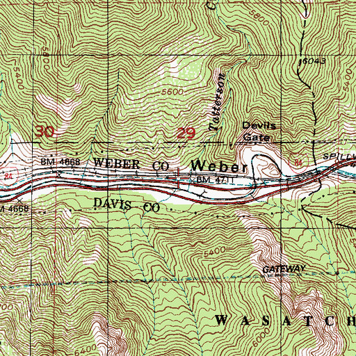 Topographic Map of Tatterson Creek, UT