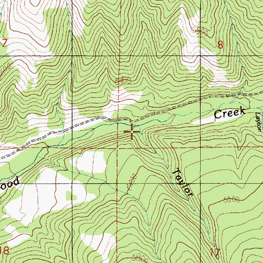 Topographic Map of Taylor Creek, UT