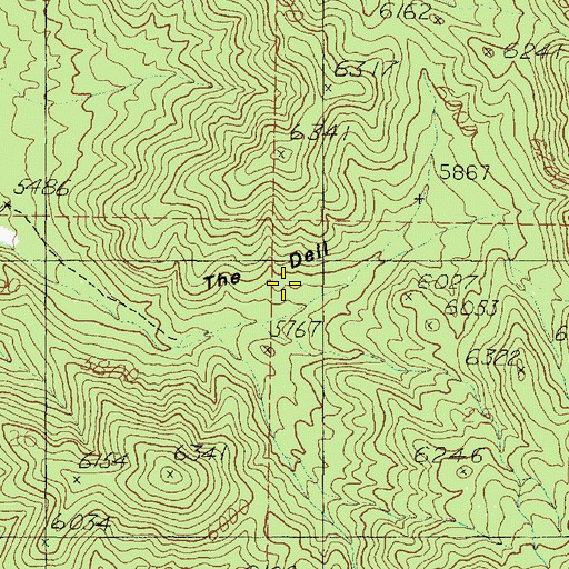 Topographic Map of The Dell, UT