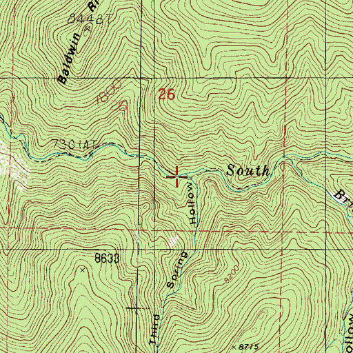 Topographic Map of Third Spring Hollow, UT