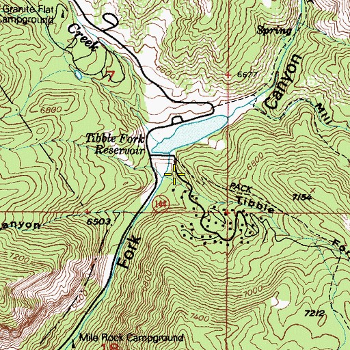 Topographic Map of Tibble Fork, UT