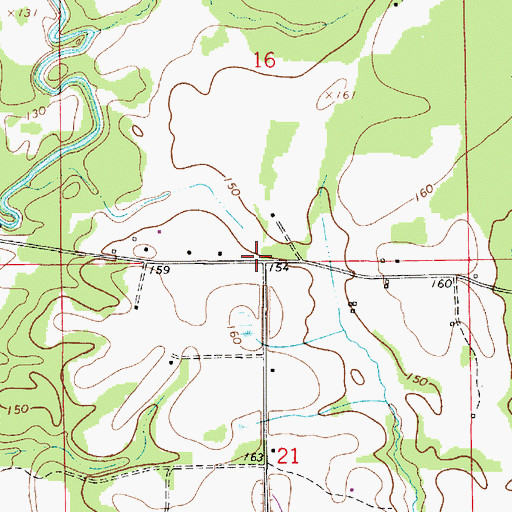 Topographic Map of Sanctified Church (historical), AL