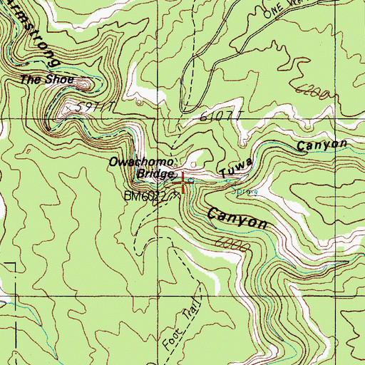 Topographic Map of Tuwa Canyon, UT