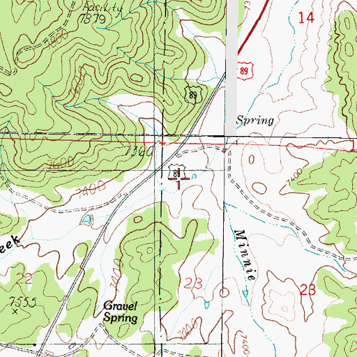 Topographic Map of Tyler Creek, UT